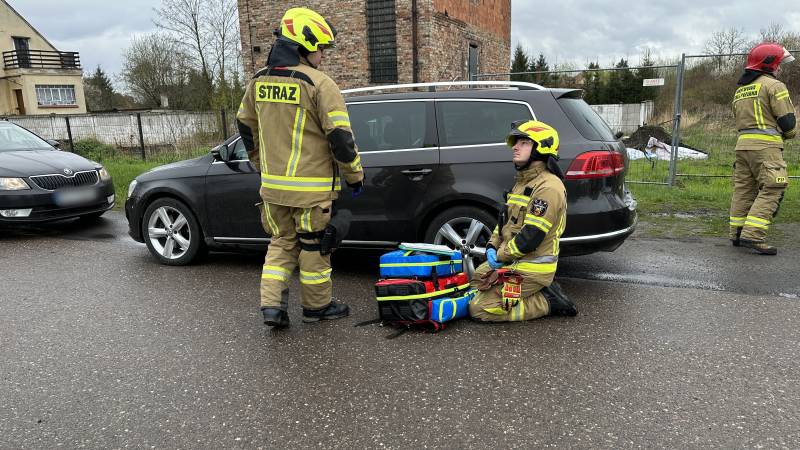 Zderzenie trzech aut w Gruszczynie